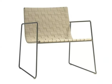 TRENZA BU0703 - Sled base garden polypropylene easy chair with armrests by Andreu World - view 3
